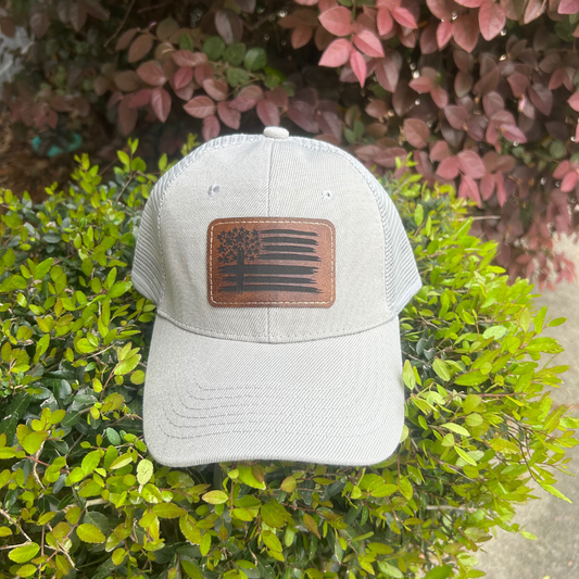 Cross Flag - Engraved Leatherette Hat