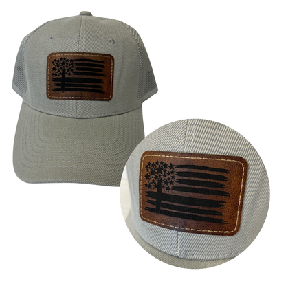 Cross Flag - Engraved Leatherette Hat