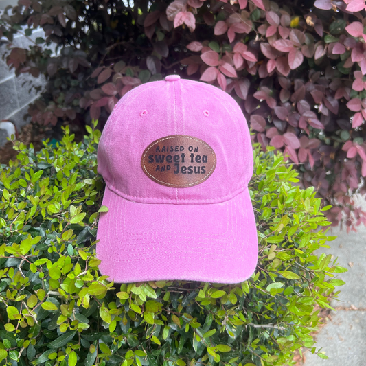 Sweet Tea and Jesus - Engraved Leatherette Hat
