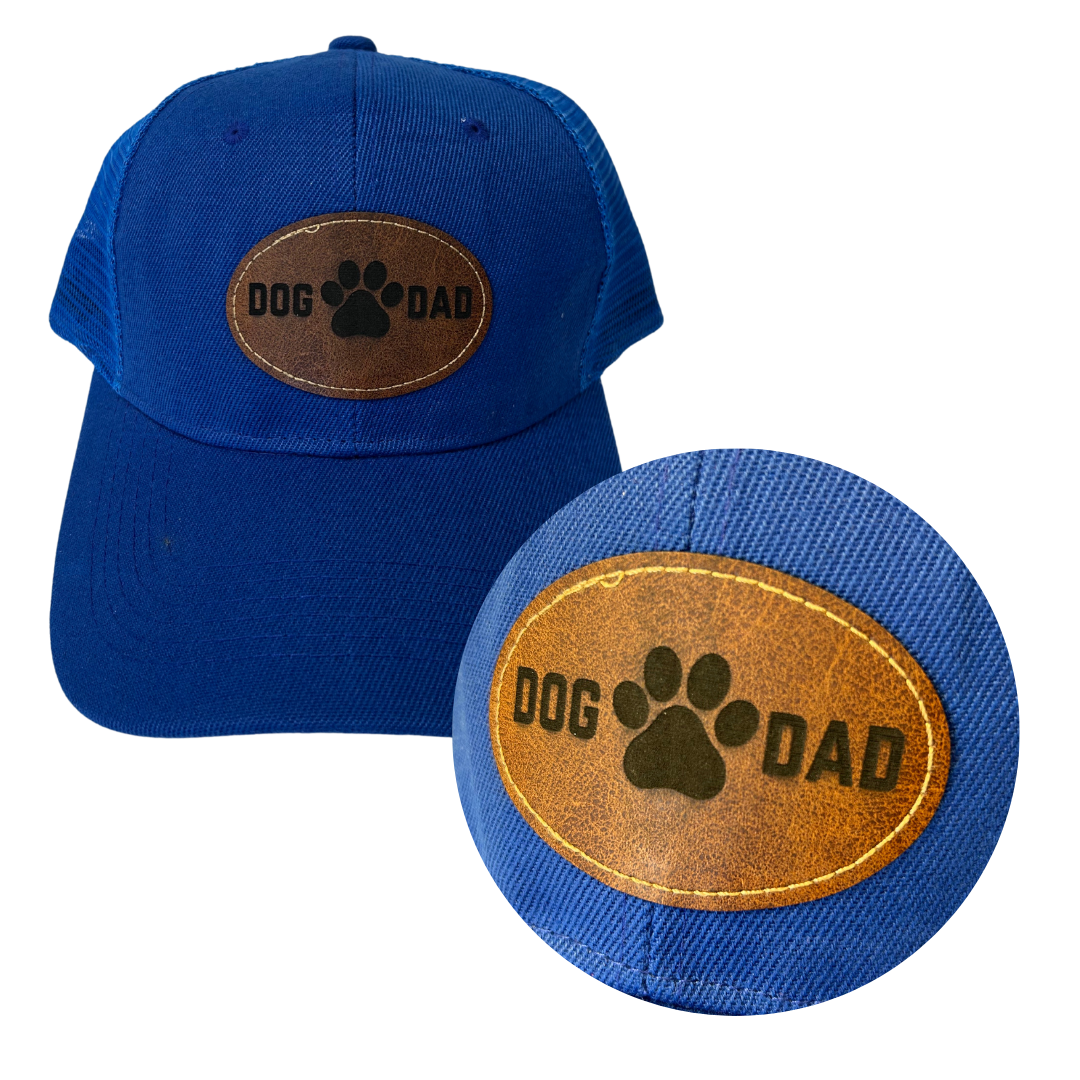 Dog Dad - Engraved Leatherette Hat