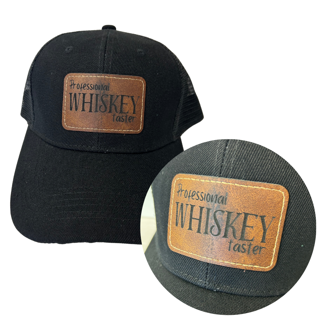 Professional Whiskey Taster - Engraved Leatherette Hat