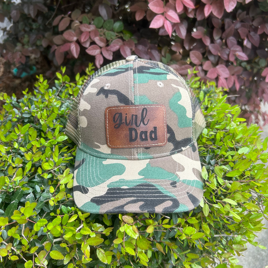 Girl Dad - Engraved Leatherette Hat
