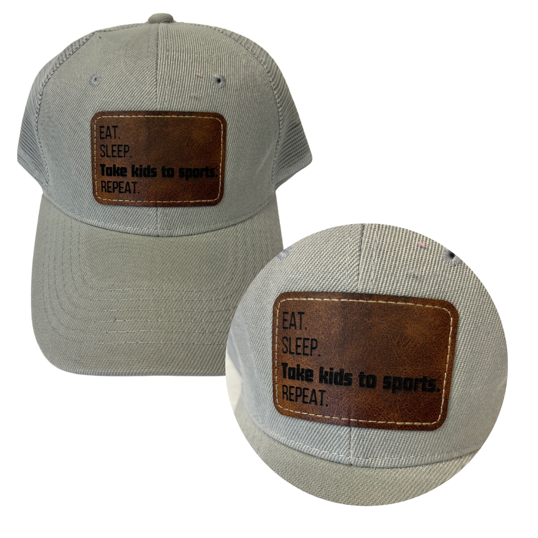Kids Sports - Engraved Leatherette Hat