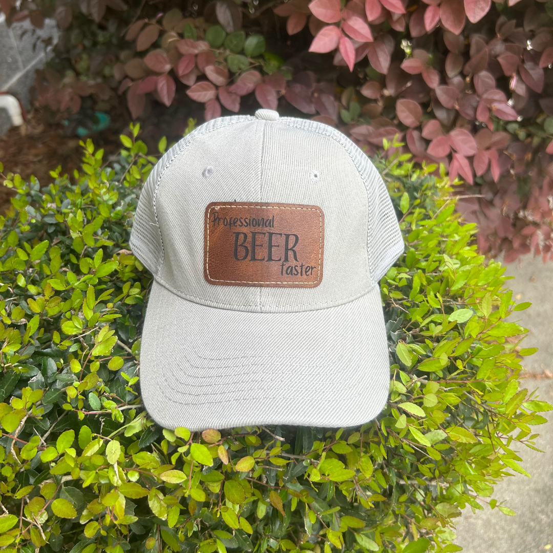 Professional Beer Taster - Engraved Leatherette Hat