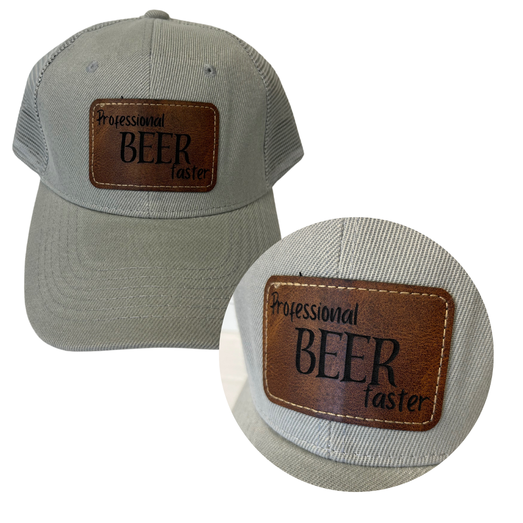 Professional Beer Taster - Engraved Leatherette Hat