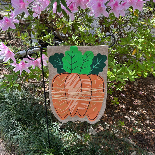 Carrot Bundle Burlap 2-Sided Garden Flag 12.5x18"