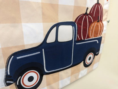 Pumpkin Patch Truck 2-Sided Garden Flag 12.5x18"