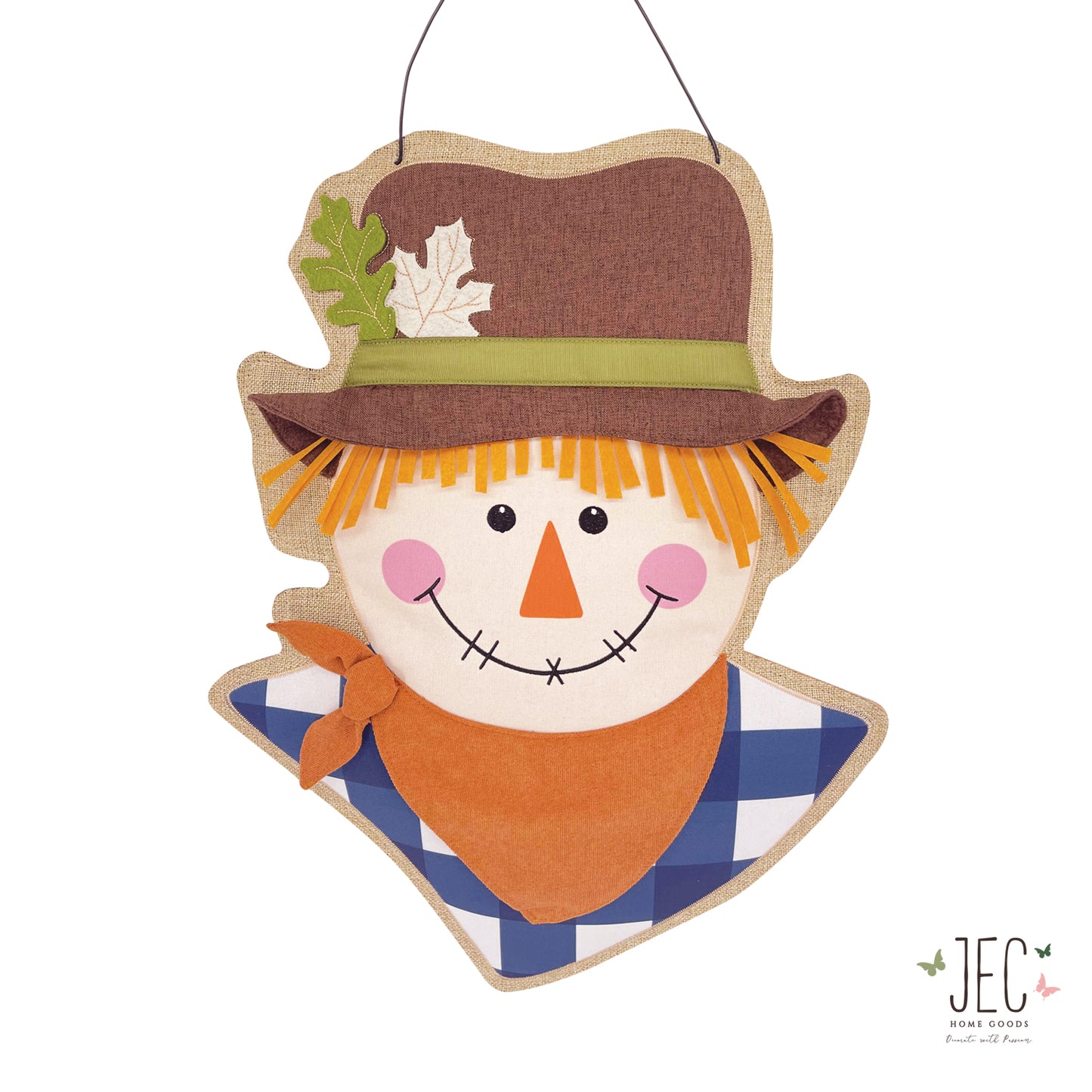 Scarecrow Burlap Wall Décor 20"x 15"